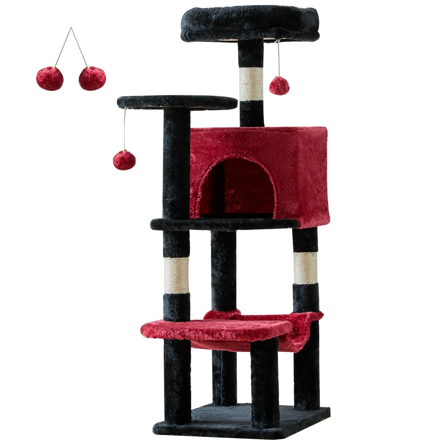 JHK Cat Tree Multi Level Tower With Sisal Scratching Posts