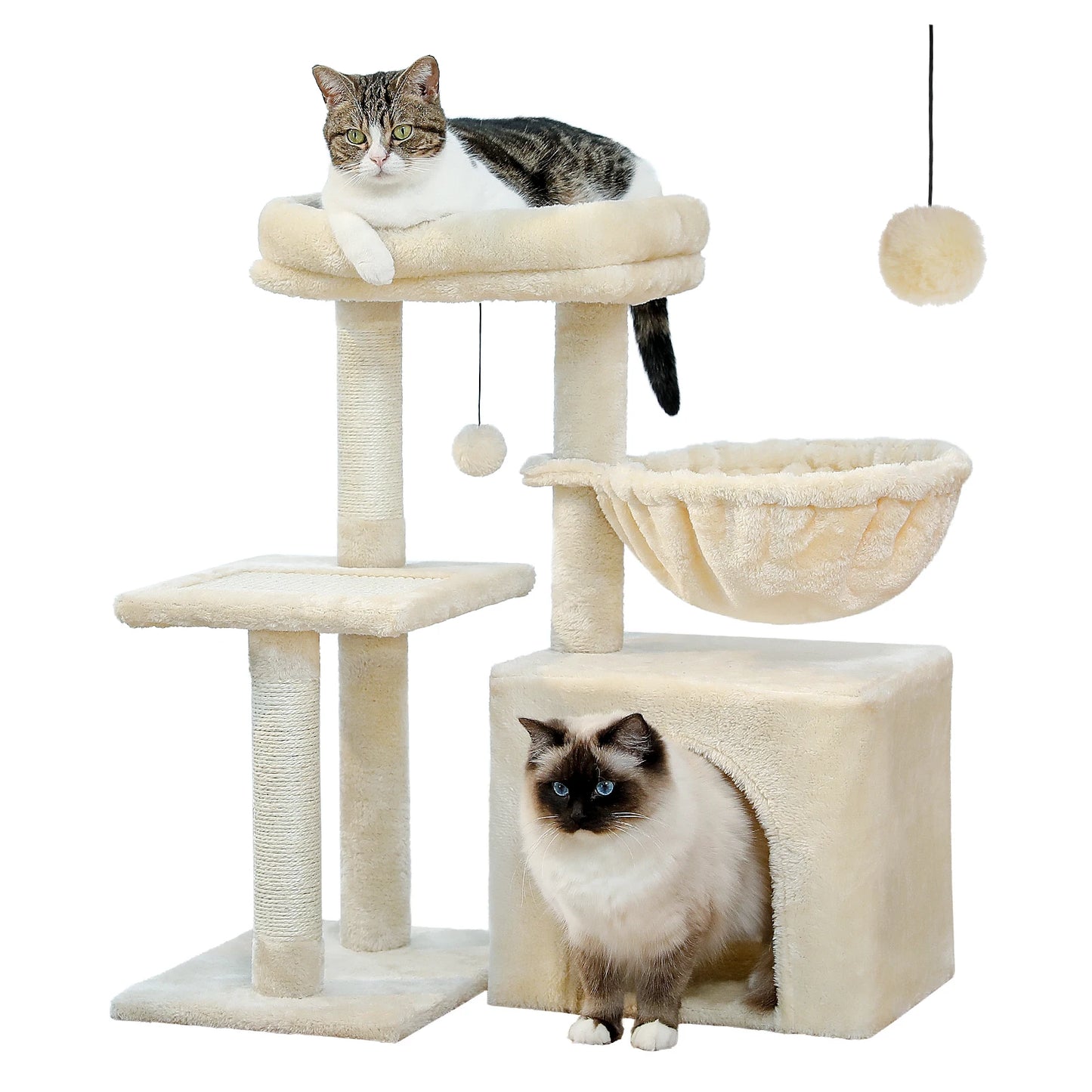 PAWZ Road Three Tier Cat Tree For Indoor Cats Scratching