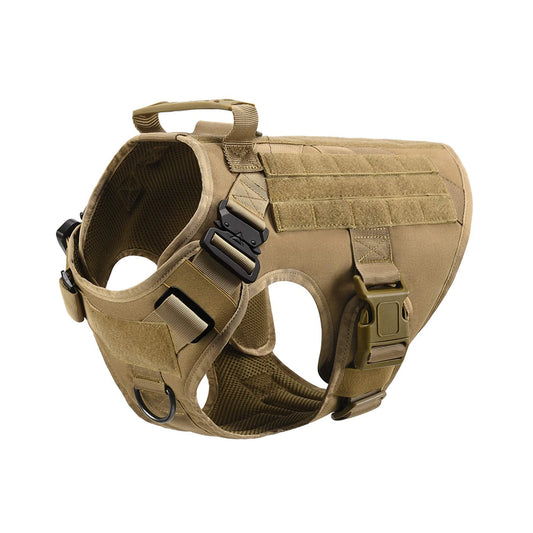 Rugged Tactical Dog Harness Vest With Molle Pouches For Dogs