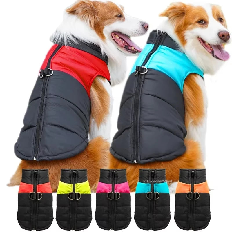NONECN Waterproof Warm Dog Coat Winter Jacket Padded Zipper For Dogs