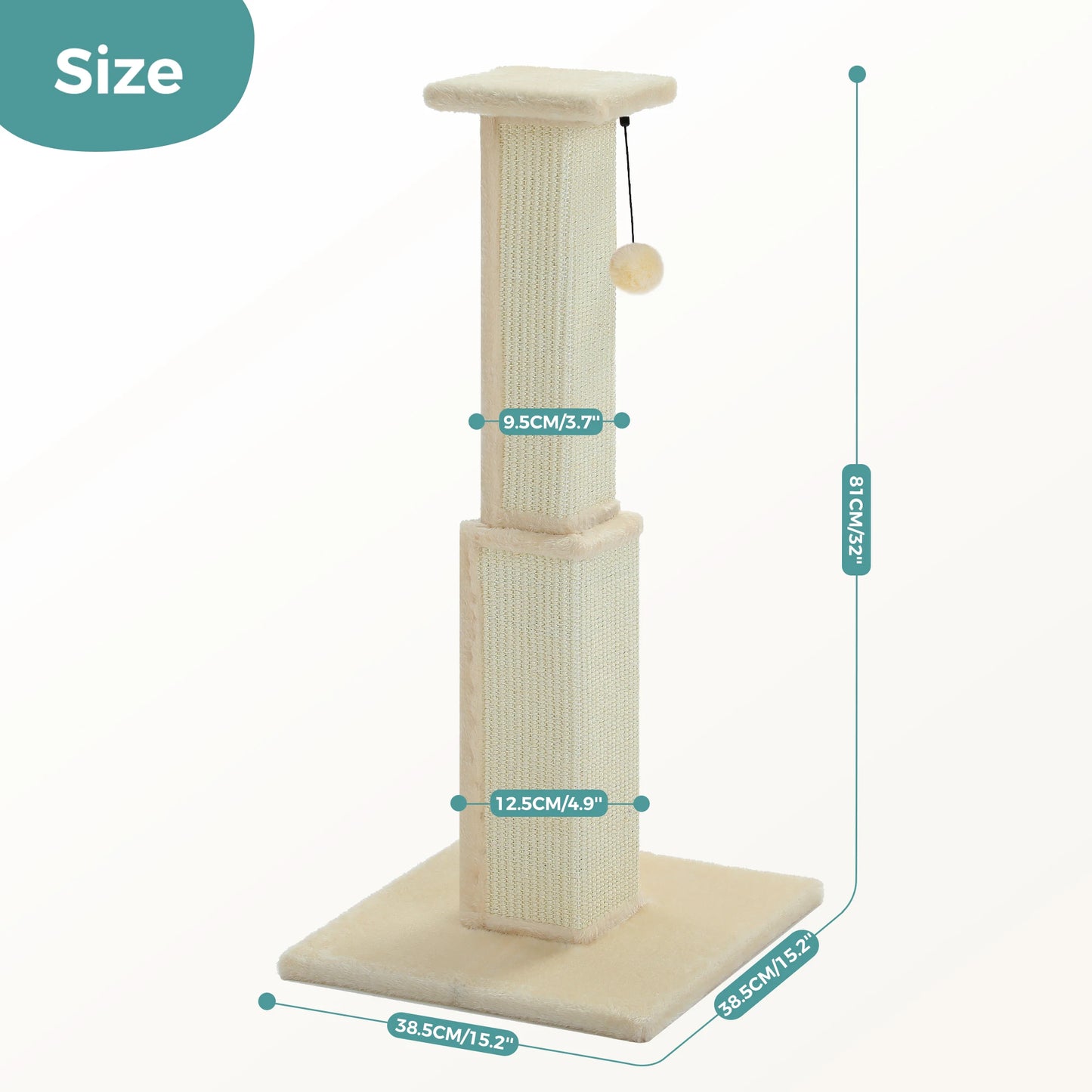 PAWZ Road Cat Scratching Post Indoor Durable Sisal Ball Toy