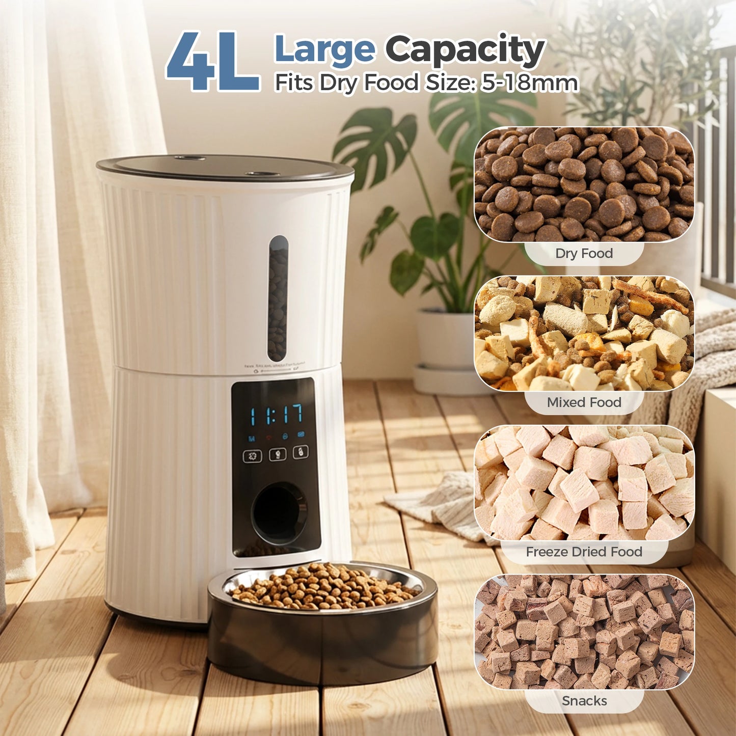Automatic WiFi Cat Feeder With App Control And Timer