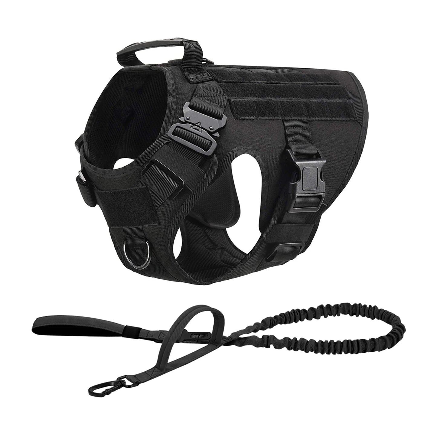 Rugged Tactical Dog Harness Vest With Molle Pouches For Dogs