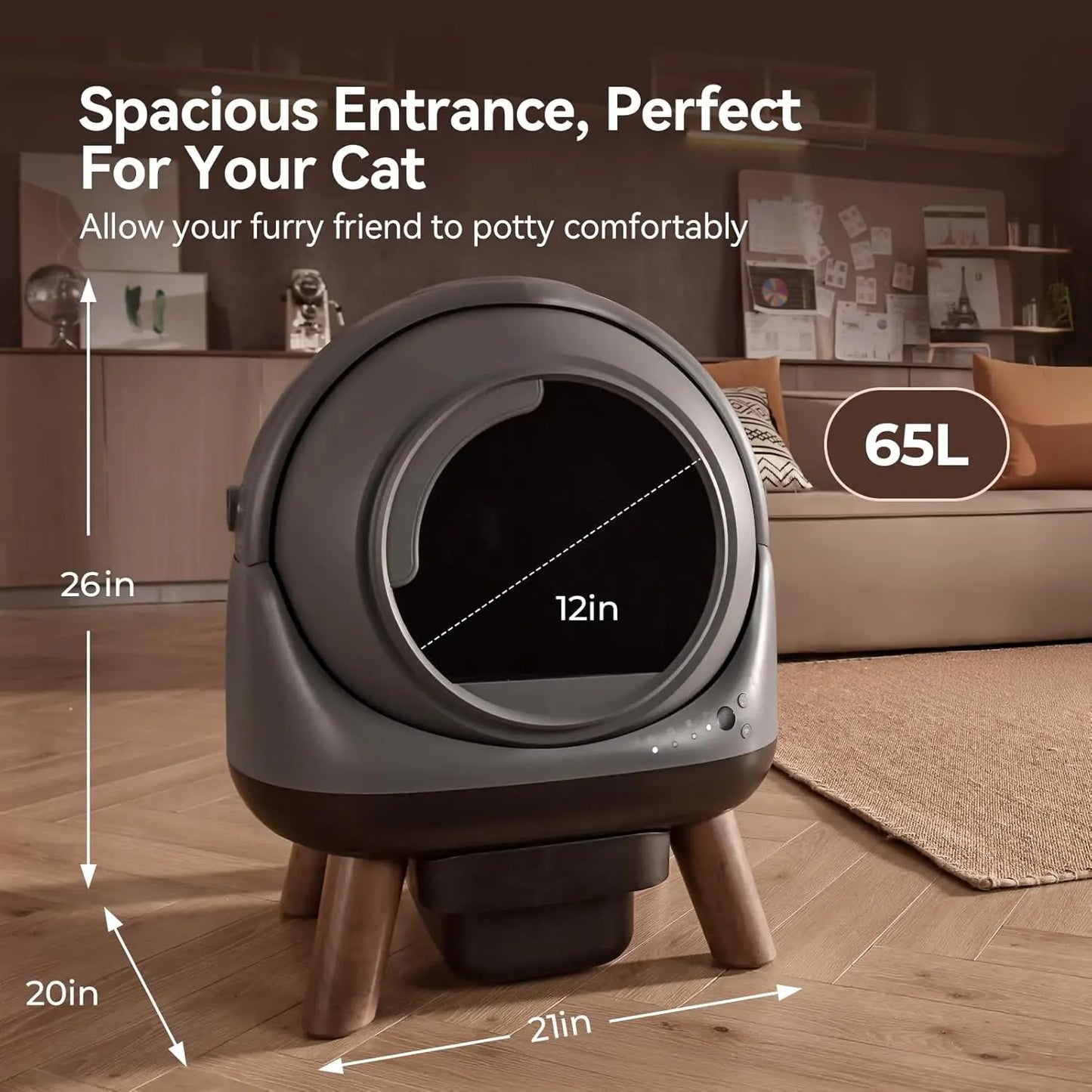 G1 Automatic Self-Cleaning Cat Litter Box With App