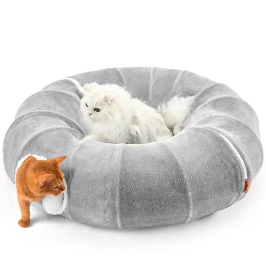 Indoor Cat Tunnel Bed Donut Play Tube For Kitten And Puppy