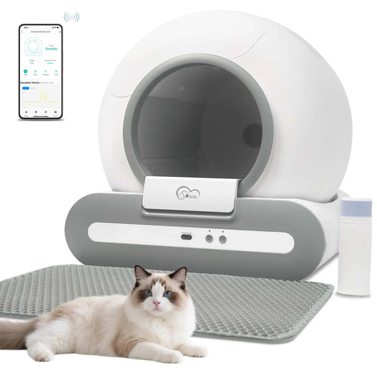 DOEL App Controlled Self Cleaning Cat Litter Box WiFi Enabled