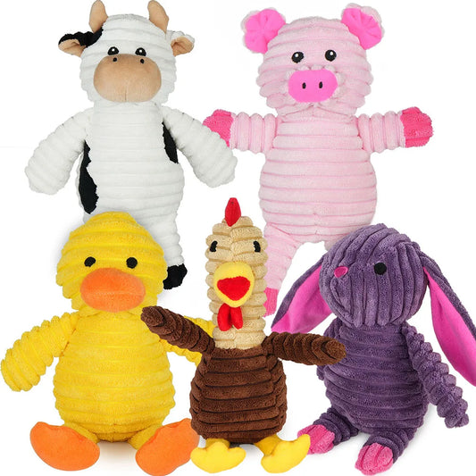 Premium Plush Squeaky Dog Toys Assortment Pack For Pets