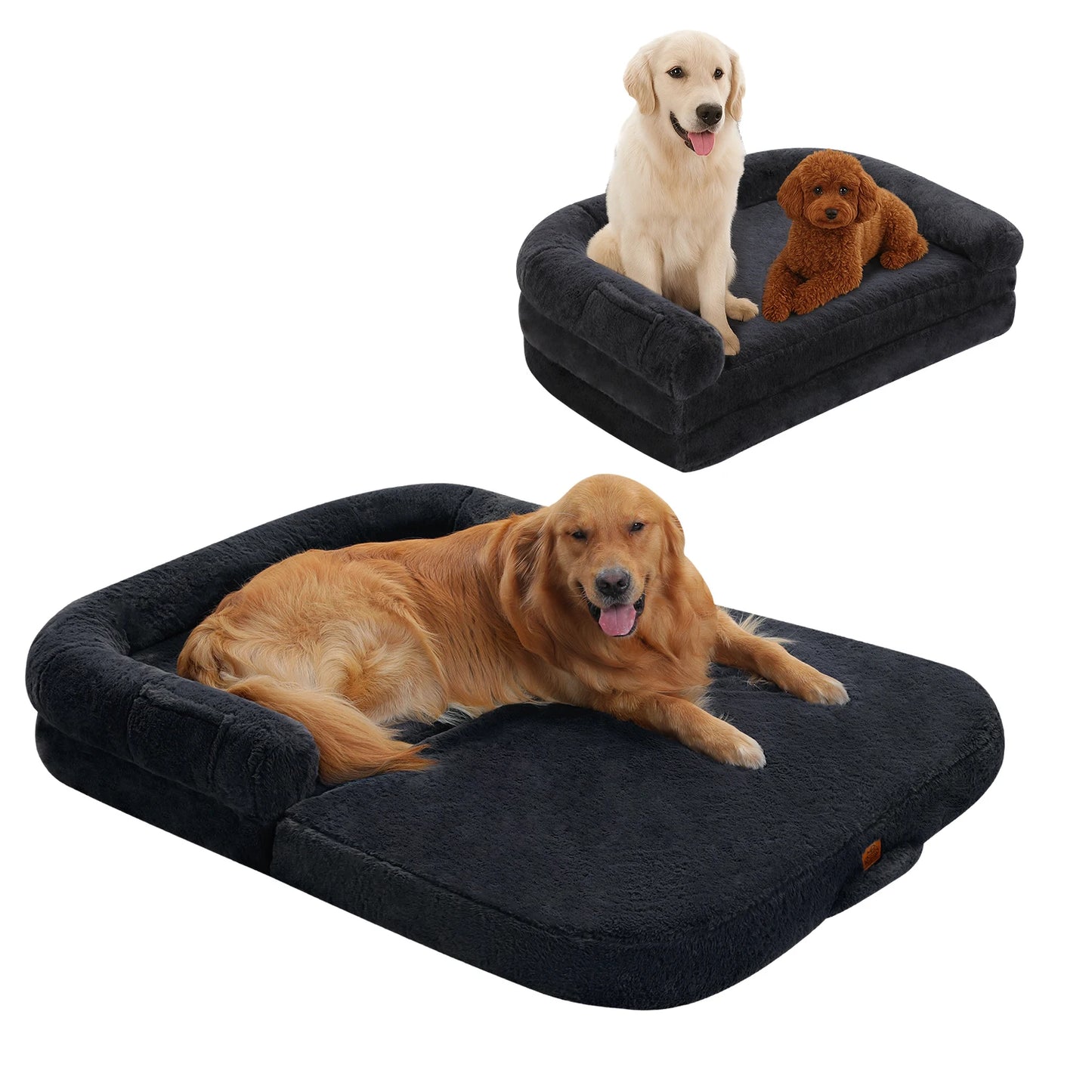 PAWZ Road Foldable Dog Bed For Adults And Kids Plush