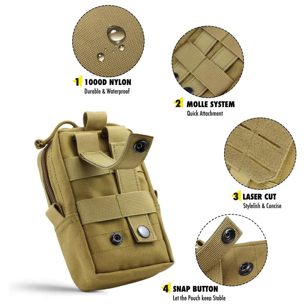 PETRAVEL Dog Tactical Bags Set Molle Pouches for Harness