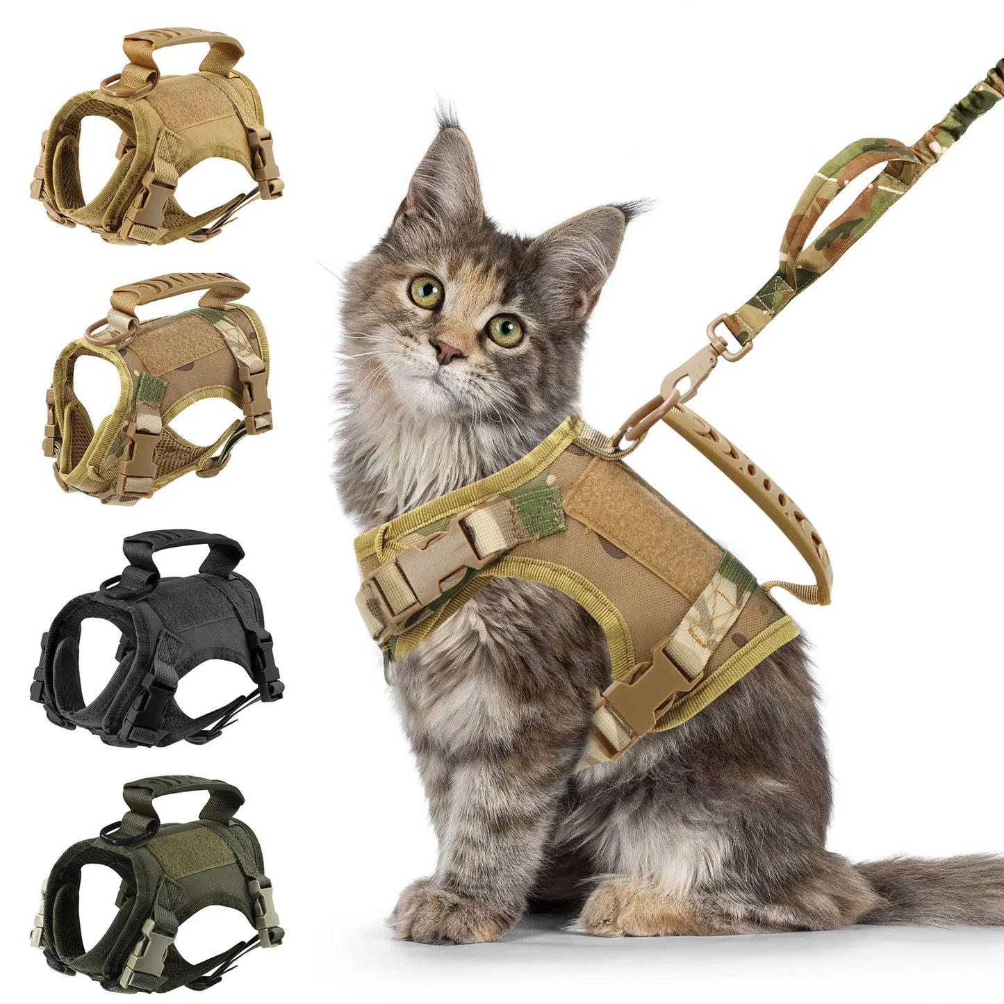 PETRAVEL Tactical Cat Harness And Leash Set For Small Dog