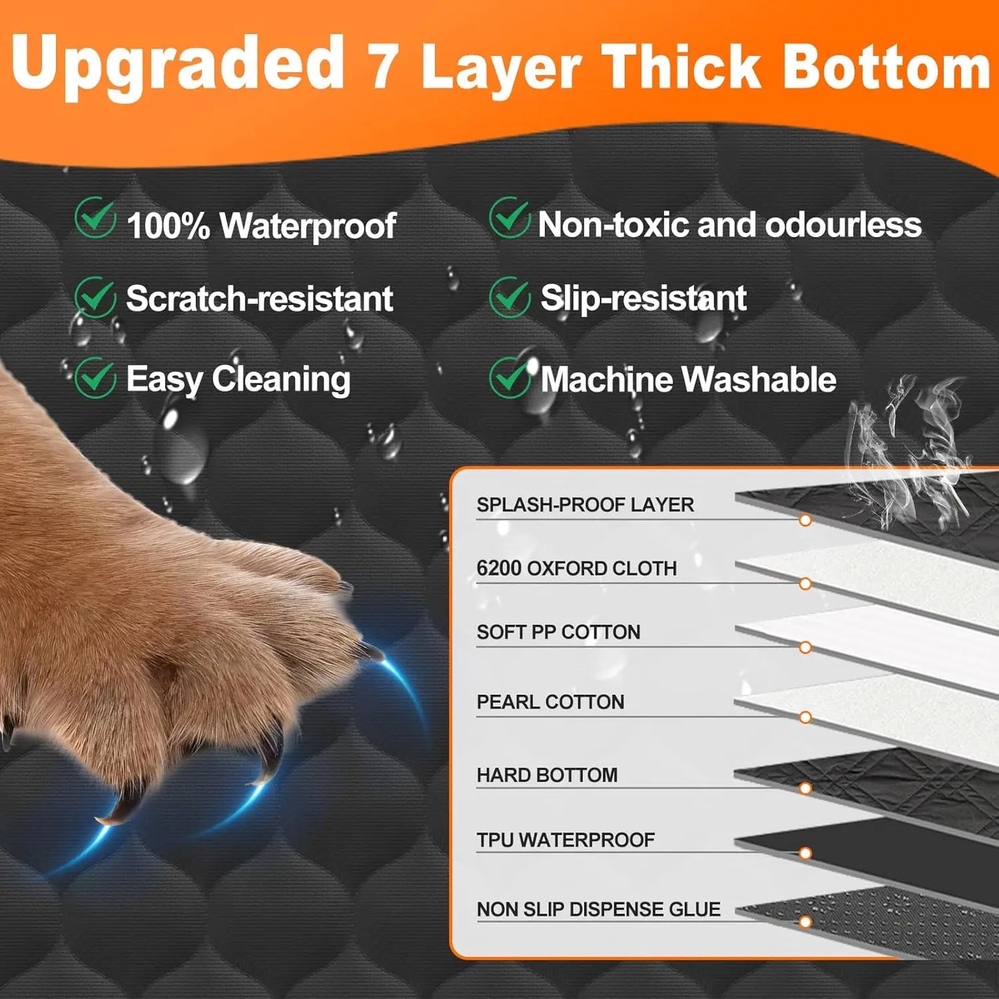 Wedyvko Waterproof Dog Car Seat Hammock Backseat Protector