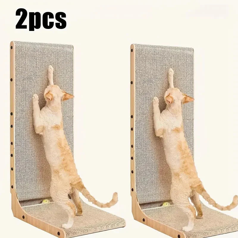 L Shape Cat Scratching Post Indoor Cardboard Furniture Protector