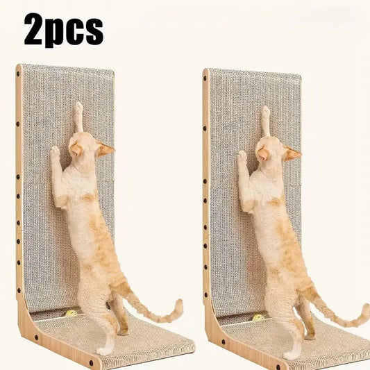 L Shape Cat Scratching Post Indoor Cardboard Furniture Protector