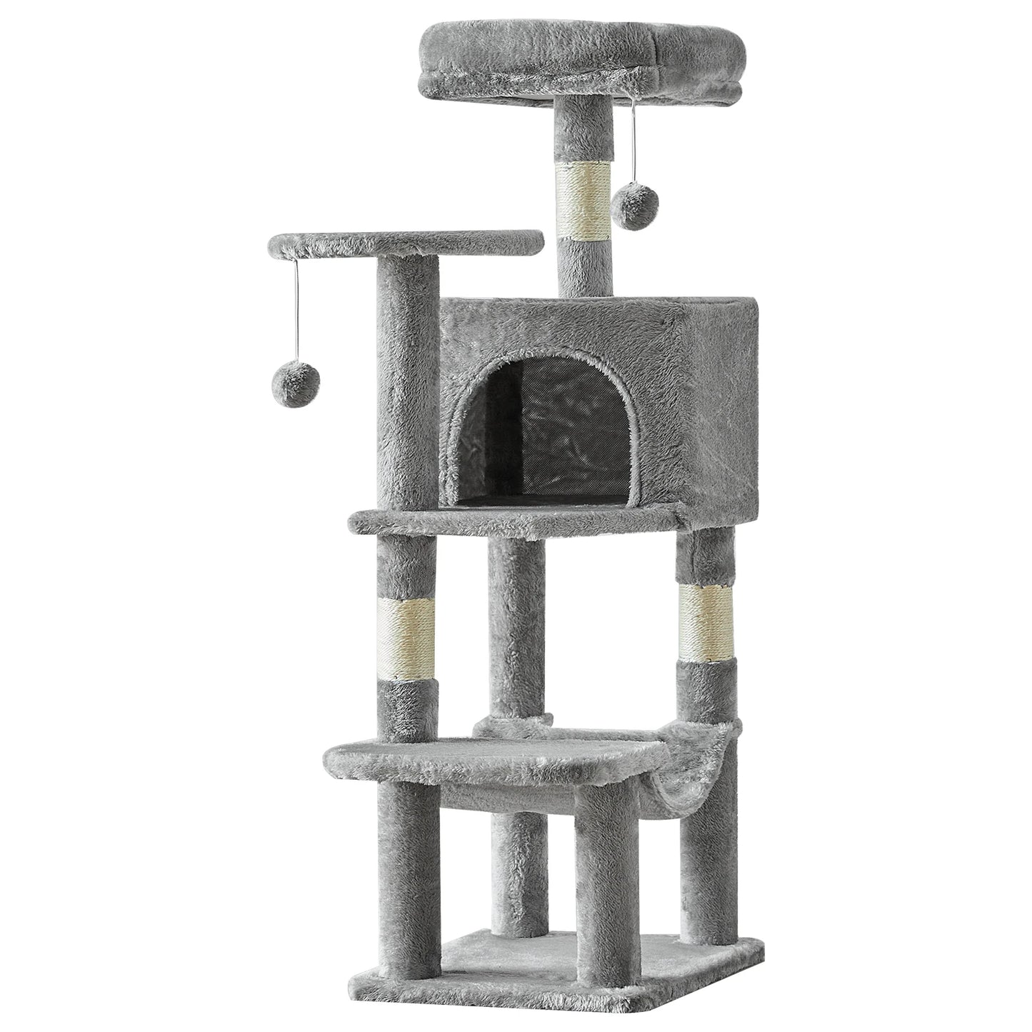 JHK Cat Tree Multi Level Tower With Sisal Scratching Posts