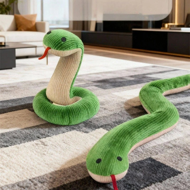 Cat Toy Snake Interactive Plush Chew Toy For Kitten Teeth