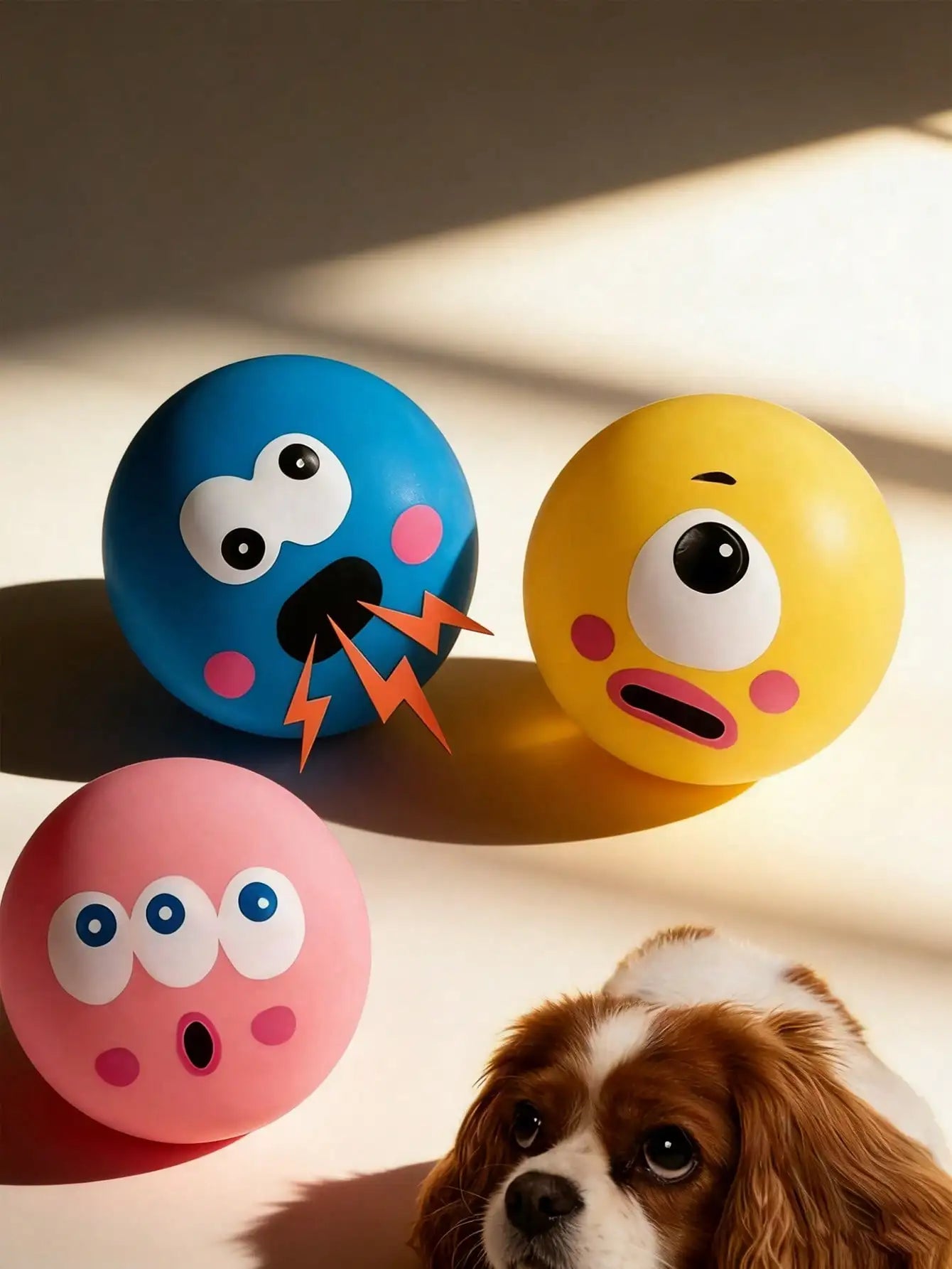 Squeaky Dog Dental Cleaning Ball Interactive Training Toy