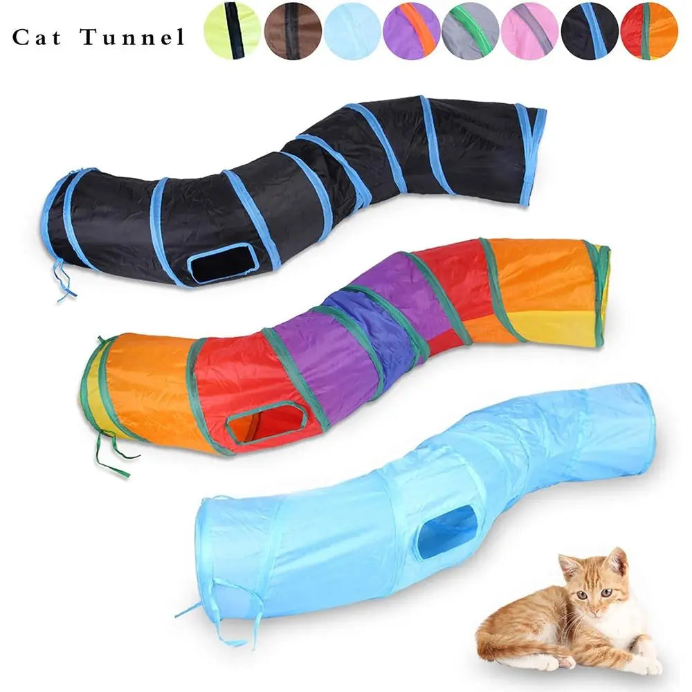 Cat Tunnel Indoor Interactive Crinkle Rainbow Play Tunnel For Cats