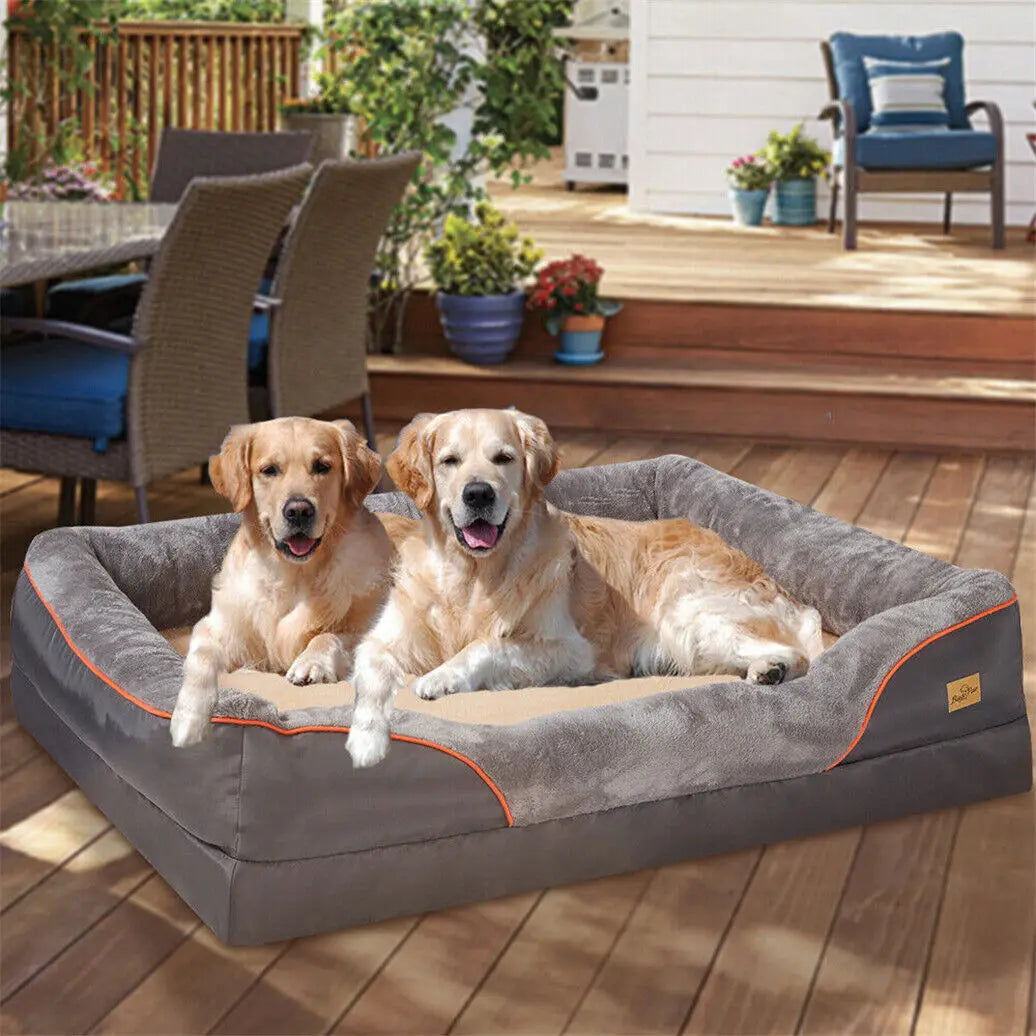 BINGOPAW Orthopedic Memory Foam Bolstered Dog Bed Sofa Waterproof