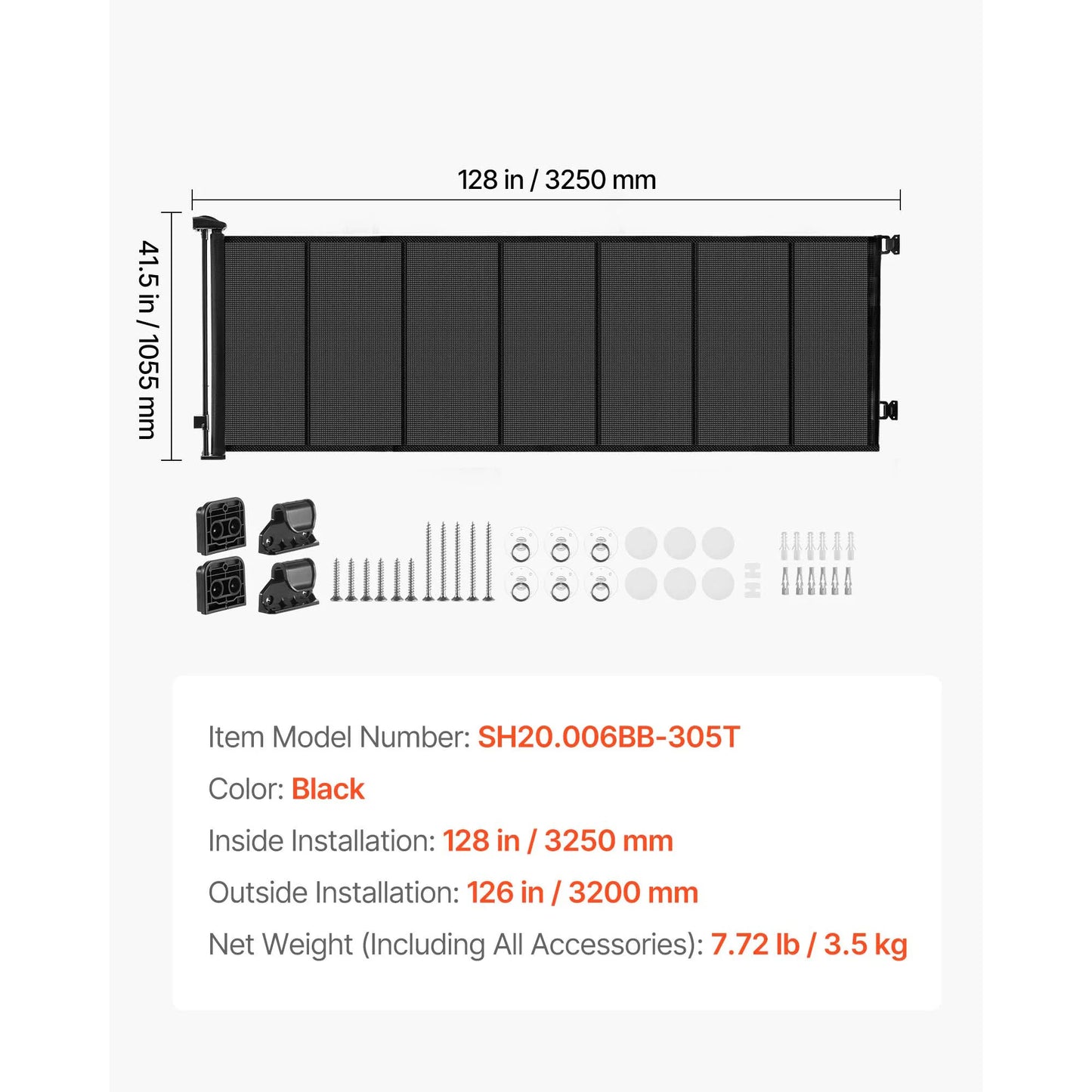 SucceBuy Retractable Baby Gate With Walk Through Safety Lock