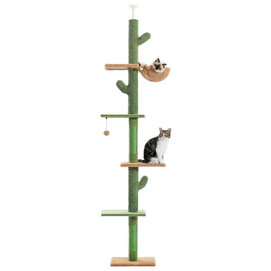PAWZ Road Cat Tree 5-Tier Floor To Ceiling Tower Indoor