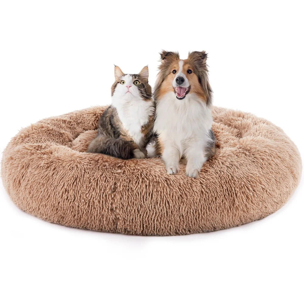 NONECN Cozy Donut Dog Cat Bed Machine Washable Anti Slip