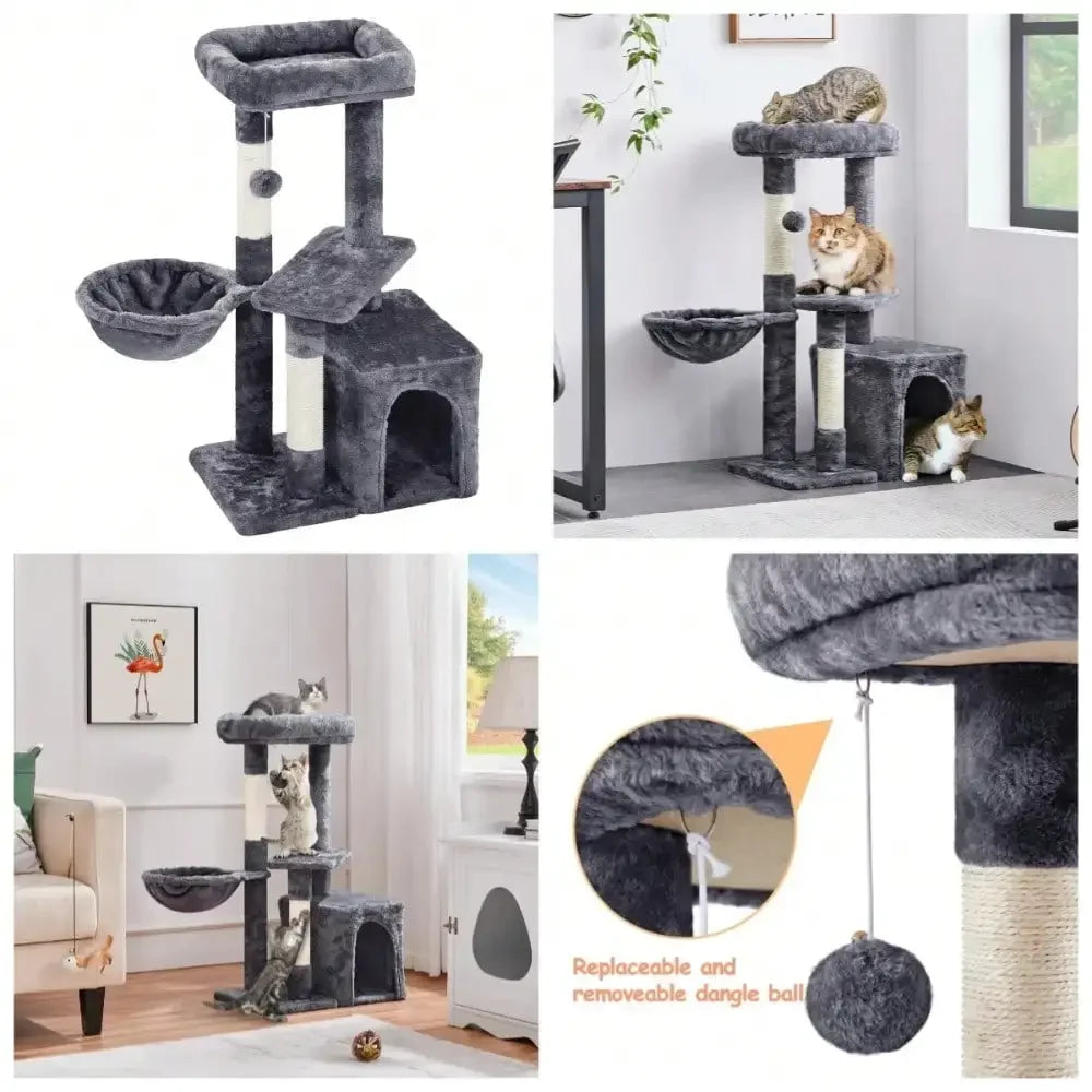 Cat Tree Tower With Condo Perches For Indoor Cats Playhouse